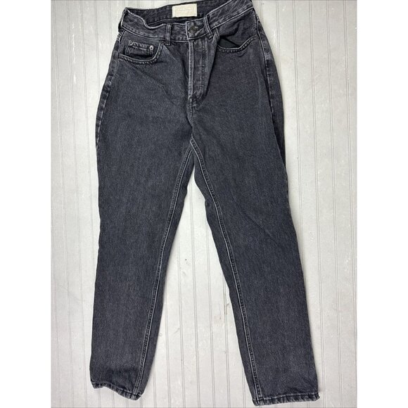 Everlane Size 26 Womens Jeans 90s Cheeky Straight Black Button Fly High …